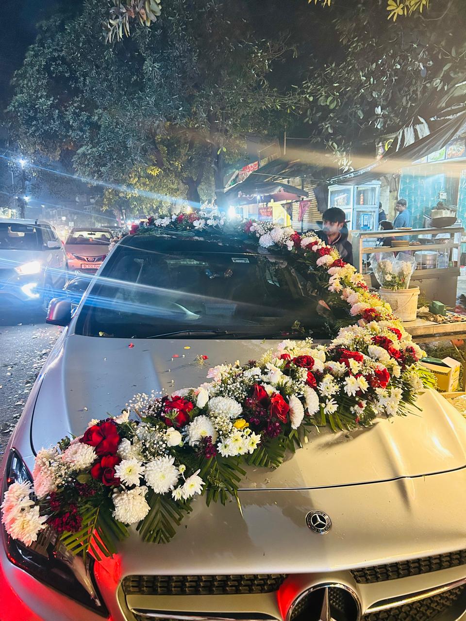 Budget-friendly wedding car decoration service near Gaur City and Noida Extension