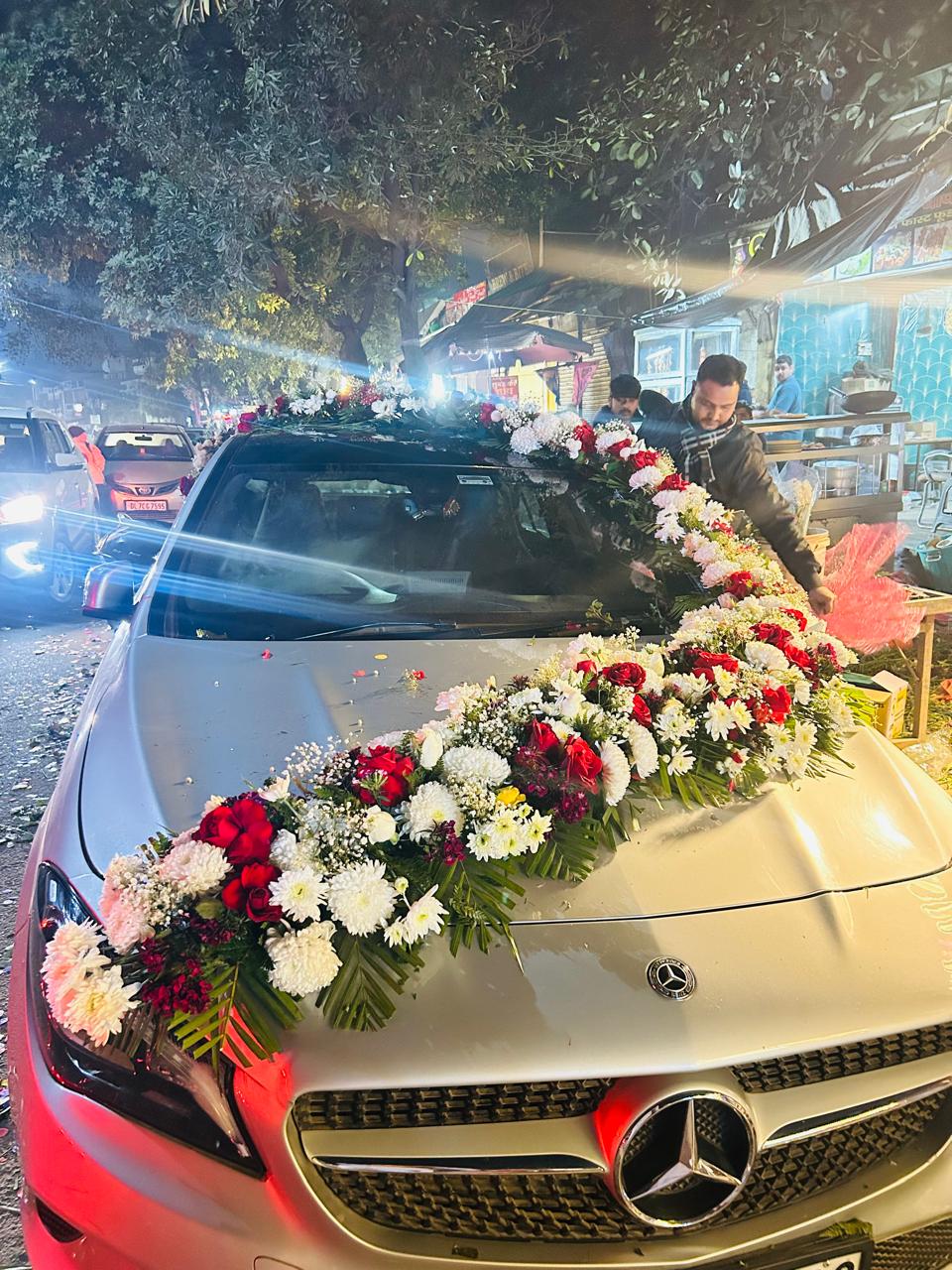 On-location shaadi car decoration service at home banquet or farm house