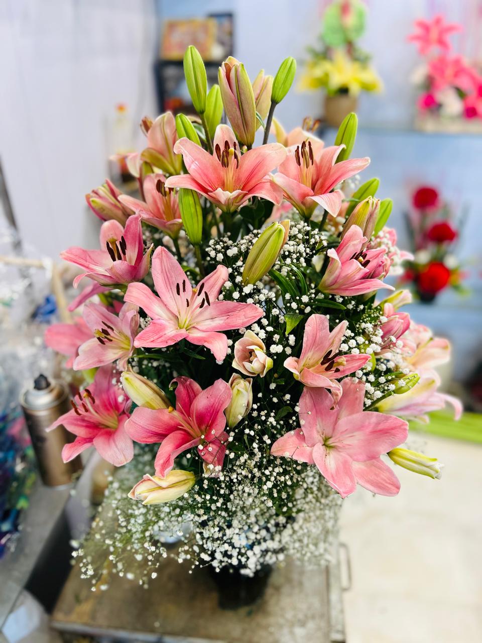 Fragrant Pink Lily Bouquet