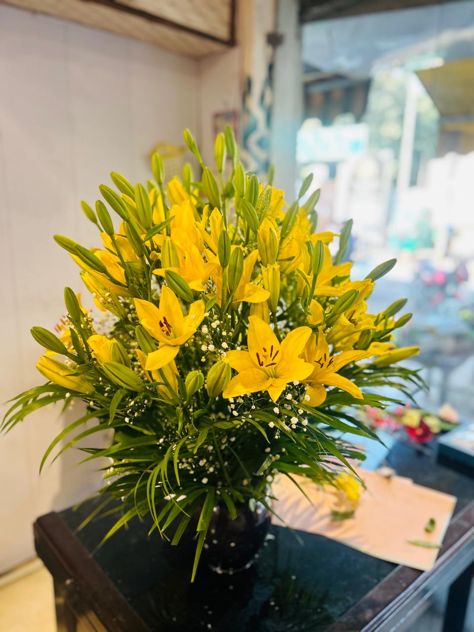 Big Yellow Lily Bunch