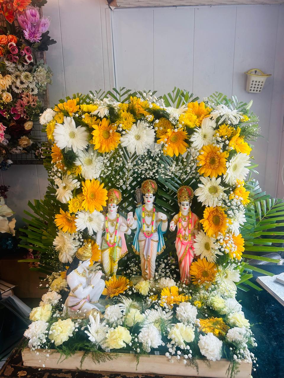 Shri Ram Darbar Flower Decoration for Diwali