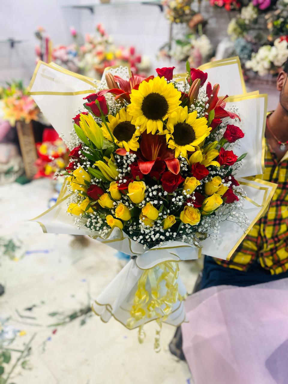 Sunflower Bouquet Night Delivery Shastri Nagar